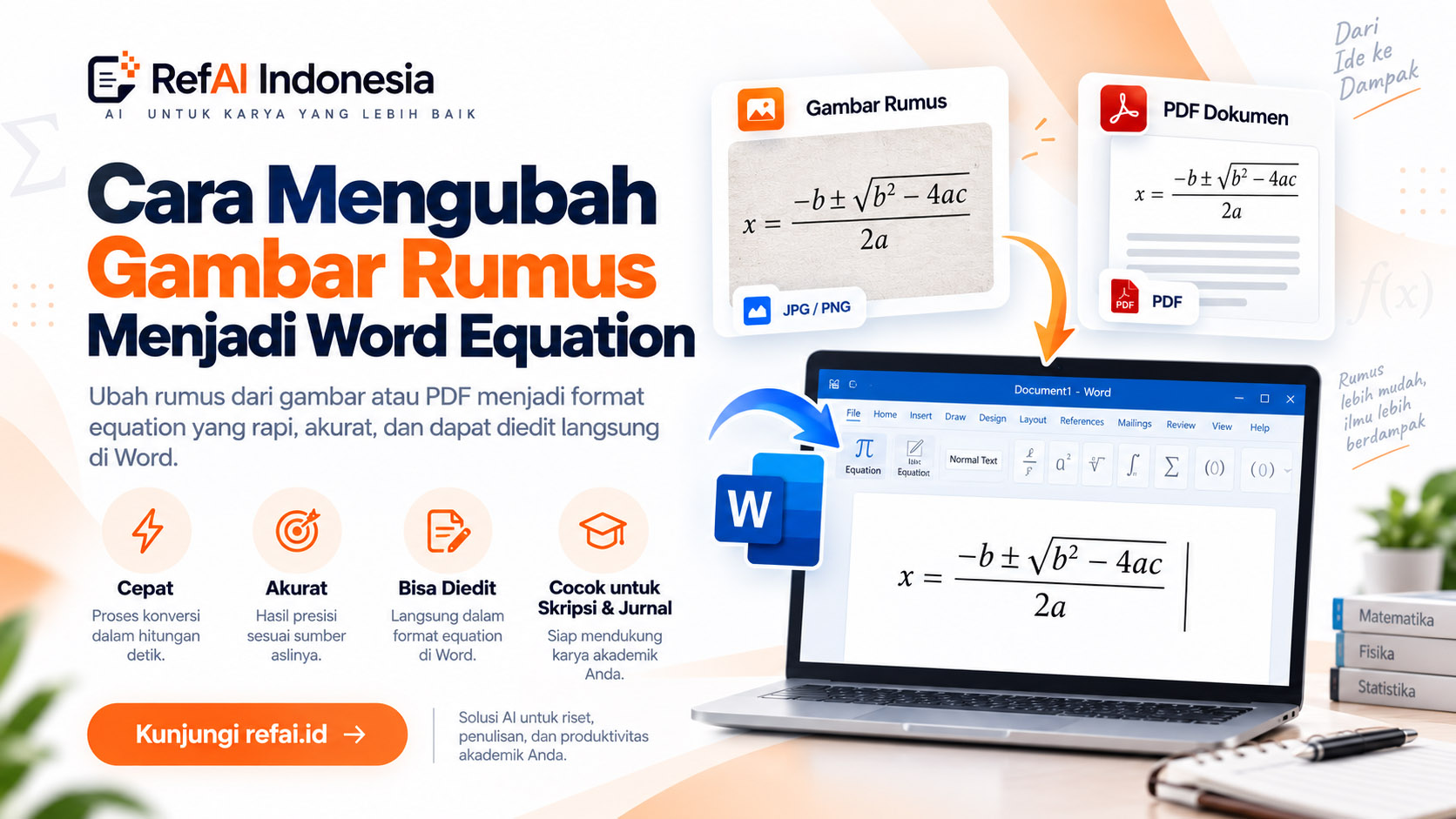 Cara Mengubah Gambar Rumus ke Word Equation