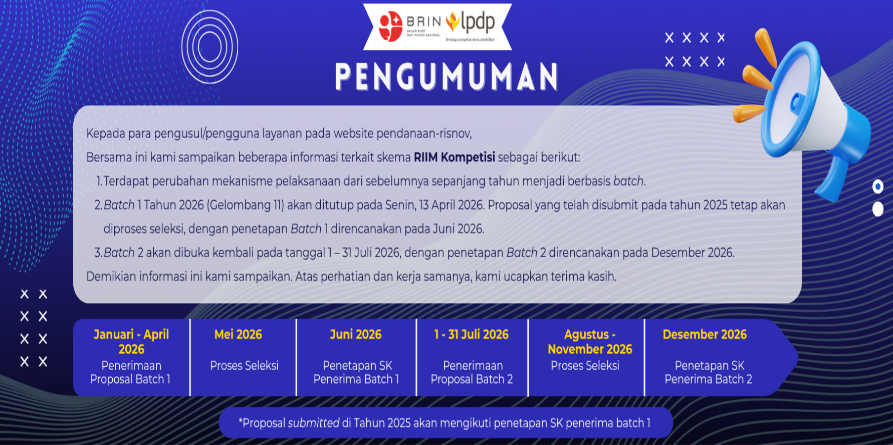 Jadwal RIIM BRIN 2026: Peluang Pendanaan Riset untuk Dosen, Peneliti, dan Perguruan Tinggi